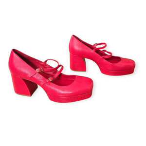 Charlotte Stone Red Vamp Bizzy Pump Heels Size 13